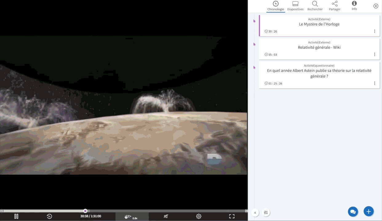 demo de plusieurs activités au sein d'une vidéo
