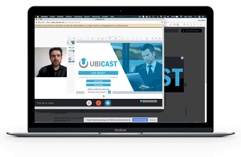 demo video record with the webstudio