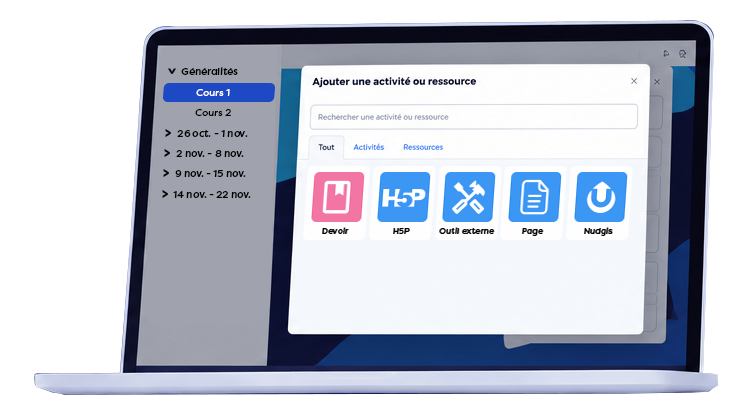 Intégration de Nudgis dans Moodle