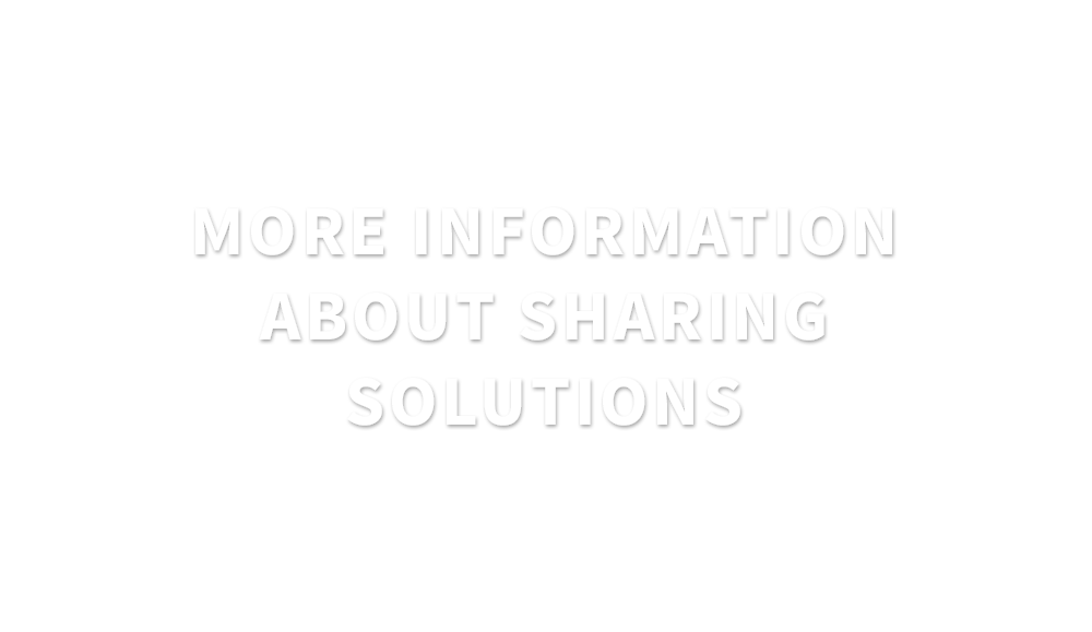 More information about sharing solutions