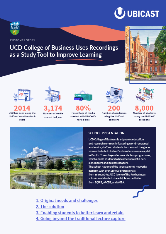 UCD College of Business Uses Recordings as a Study Tool to Improve Learning